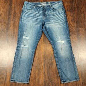 BKE Nolan Mens Jeans 40S Straight Leg 40x29‎ Distressed Medium Wash 5 Pocket